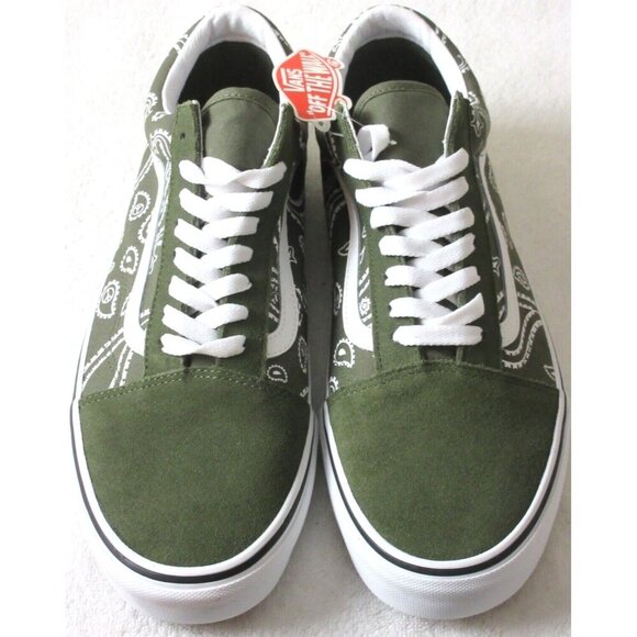 Vans Men's Old Skool Peace Paisley Grape Leaf Canvas Suede shoes Size 11.5 NIB - Picture 3 of 5